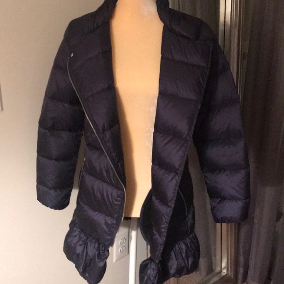 Navy feather down jacket - Picture 4 of 8